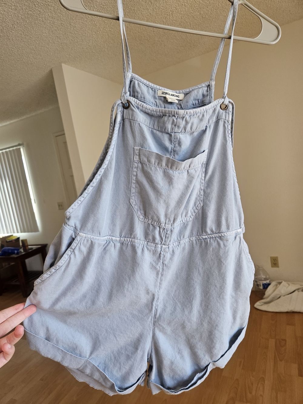 Billabong Light Blue Denim Romper Overalls